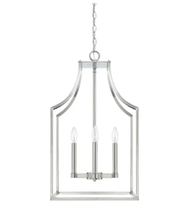 Capital Lighting 520443 Nickel Wright 4-Light 15"W Cage Chandelier NEW  - Picture 1 of 1