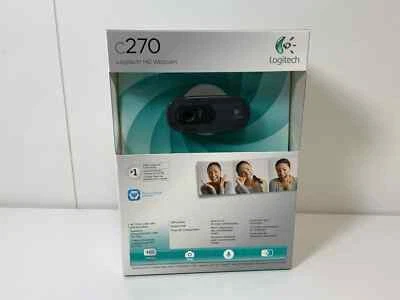 Logitech C270 HD Webcam 720p 30fps USB Scype Zoom HD Videoanruf PC Mac Notebook - Bild 1 von 4