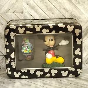 Vintage Minnie Mouse Uhr & Mickey Mouse Resin Figur Box Set Neu Disney - Bild 1 von 7