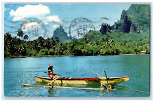 1967 Polynesian Mastership in Use of Harpoon Fishing Vintage Postcard