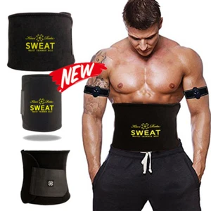 Sauna Sweat Waist Trimmer Belt Wrap Stomach Slimming Fat Burner Weight Lose Band - Picture 1 of 20
