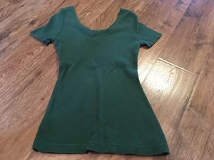 Camisa/suéter verde acanalada vintage años 80/junior/mujer talla M~marca Gap~Camisa/verde acanalada - Imagen 1 de 4