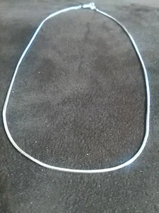 Sterling Silver SNAKE Chain Necklace 1mm 925 Italian 16" - Picture 1 of 1