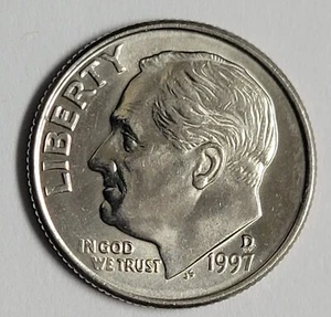 1997 D unzirkulierte Roosevelt Dime SCHÖNE MÜNZE - Bild 1 von 2