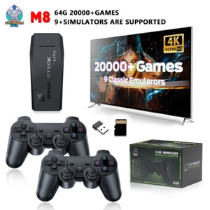 4K HDMI Game Stick Console Retro Videogioco 20000+ Giochi + 2 Controller Wireless - Foto 1 di 11