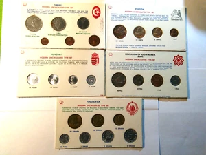 5 Foreign Countries Modern Uncirculated Type Coin Sets - Picture 1 of 7