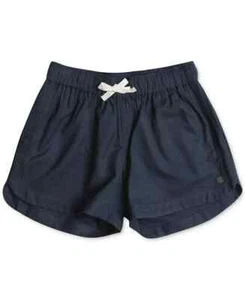 Roxy Una Mattina Twill Shorts Girls XS (7) Navy Pockets Elastic Waist Pull On - Picture 1 of 17