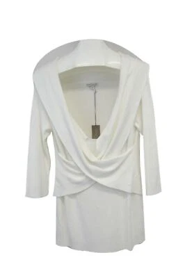 NY & Co Eva Mendes Ladies Womens Ivory Scoop Neck Tunic Sweater Size XXL NEW - Image 1 of 3