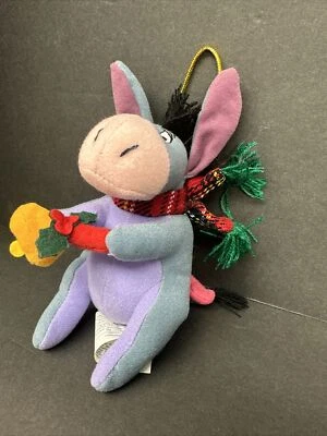 Disney Eeyore 1999 Christmas To Remember Plush Ornament Winnie Pooh  Toy Bell - Image 1 of 4