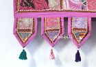 Indian Pink Multi Patchwork Toran Decorative Door Topper Valances Home Decor