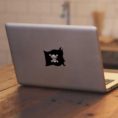 Glowing One Piece Luffy Pirate Skull f Macbook 11 13 15 17" Vinyl Decal Sticker - Image 1 of 2