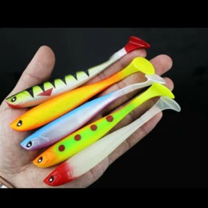 5 Stück Soft Silikon Angelköder Worm Luminous 12cm/10g Karpfen Swimbait Künstlich - Bild 1 von 11