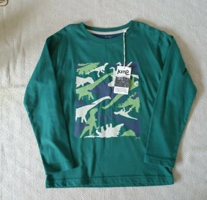 NEW Kite Organic Cotton Top 8 Years Boys Clothing Long Sleeve Dinosaurs - Picture 1 of 10