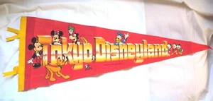 Vintage Tokyo Disneyland Pennant 1982 When the park first opend rare From JAPAN - Picture 1 of 11