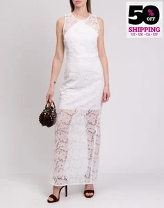 RRP €650 DIANE VON FURSTENBERG Tulle Maxi Overlay Dress Size US 10 M Embroidered - Picture 1 of 8