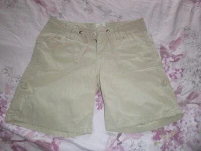 new look beige organic cotton shorts size 12 - Image 1 of 4