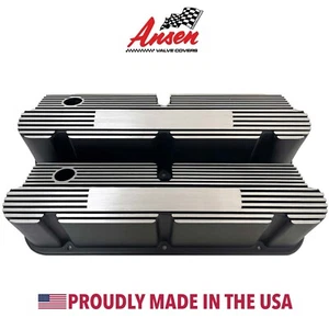 Cubiertas de válvula Ford SMALL BLOCK, estilo techo corredizo, personalizadas - negras - Ansen EE. UU. - Imagen 1 de 8
