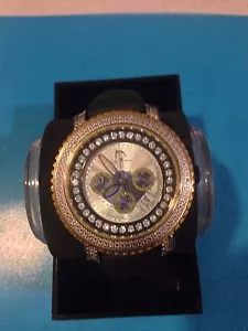 NUOVO OROLOGIO TECHNO MASTER DIAMANTE BIANCO E NERO TM-2108 - Foto 1 di 1