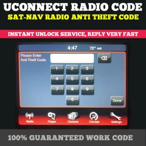Radio Uconnect VP4 8.4 UAQ MX VP2 UAS RA2 RA4 RA3 4C VP3 servicio de código antirrobo - Imagen 1 de 1