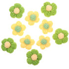  10 Pcs Flowers for Headbands Green Hair Ties Hairpin Accessories