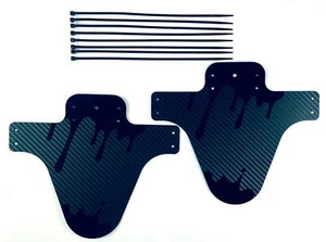 2 SCHWARZ Fahrrad Schutzblech Mudguard MTB vorne & hinten Mud Guard Mountainbike - Bild 1 von 12