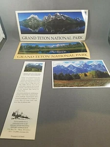 Grand Teton National Park 1992 + 1 Bookmark Mountains Postcards - Picture 1 of 4