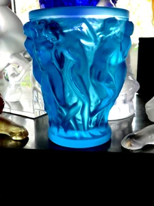 2022 KRISTALL LALIQUE VASE BACCHANTES KLEIN ca.1,4kg 14,6cmH 12,3cmD OVP+PAPIER - Bild 1 von 11