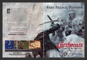 1999 Cutthroats: Terror on the High Seas Video Game Print Ad (2 pgs) - Picture 1 of 1