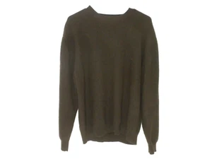 Suéter Alan River Para Hombres XL Marrón Pura Cachemira Pullover Cuello Redondo Manga Larga - Imagen 1 de 12