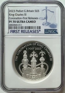 Großbritannien 2023 2 oz Silber 5 £ King Henry VIII NGC PF-70 UCAM FR - Bild 1 von 4