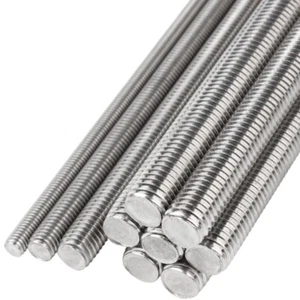 Fully Threaded Rod/Bar/Studding/Allthread M2M3M4M5M6M8M10M12M14-M20 A2 Stainless - Picture 1 of 11