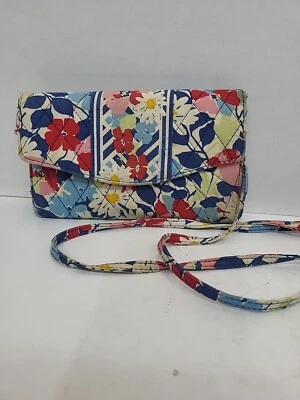 Preloved Vera Bradley Trifold Crossbody / Wallet - MOD FLORAL PINK  - Image 1 of 4
