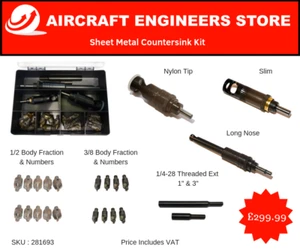 KIT DE CONTRADISIPADOR DE CHAPA DE AVIÓN/AVIACIÓN - MICROSTOP - 1/4-28 ROSCADO - Imagen 1 de 1