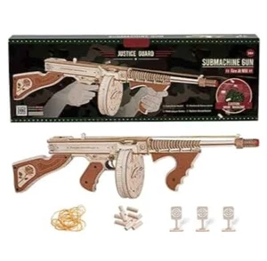 ROKR THOMPSON MITRAGLIATRICE GIOCATTOLO PUZZLE IN LEGNO 3D MOD LQB01 SPARANTE - Foto 1 di 15