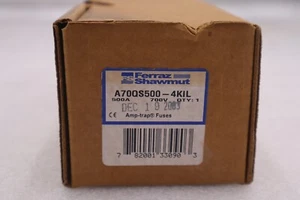 NEW FARRAZ SHAWMUT A70QS500-4KIL / A70QS5004KIL AMP-TRAP FUSES STOCK 3543 - Picture 1 of 2