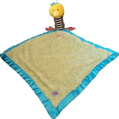 Manta de seguridad Kushies Kritters Lovey amarilla para pájaros manta de felpa con borde satinado  Foto 1 de 4