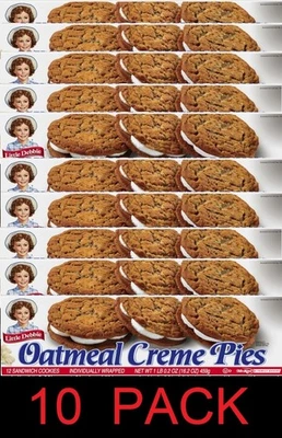 Little Debbie Oatmeal Creme Pies 12 Individually Wrapped Sandwich Cookies 10 PK - Image 1 of 2