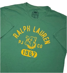 Vintage Ralph Lauren Polo Jeans Co Bulldog Gym Varsity T-Shirt Herren XL grün - Bild 1 von 7