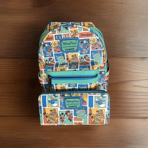 Mini mochila y billetera Loungefly a juego Mickey Play in the Park de los parques de Disney - Imagen 1 de 6