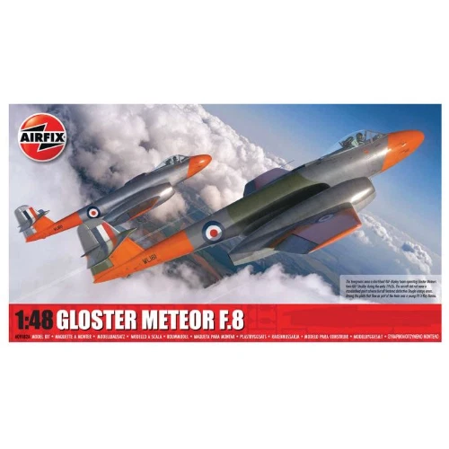 GLOSTER METEOR F8 KIT 1:48 Airfix Kit Aerei Modellino Nuovo - Immagine 1 di 1