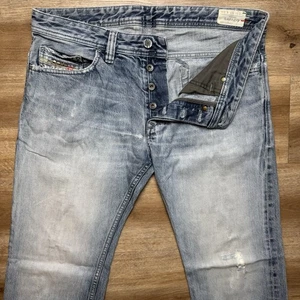 Diesel Jeans Herren 33x34 blau Safado Slim Straight Made Italy hell 008LB Saum 31" - Bild 1 von 16