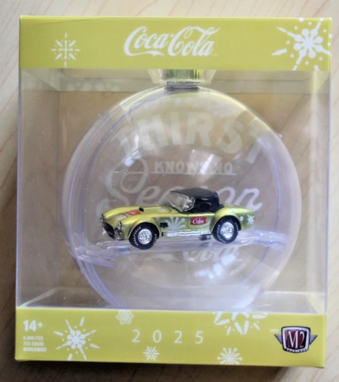 2025 M2 Machines Christmas Ornament Coca Cola 1965 Ford Shelby Cobra - Image 1 of 1