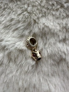 Pandora Retired 14ct 14K Gold Crown Dangle with Pink Sapphire 750434PSA - Picture 1 of 11