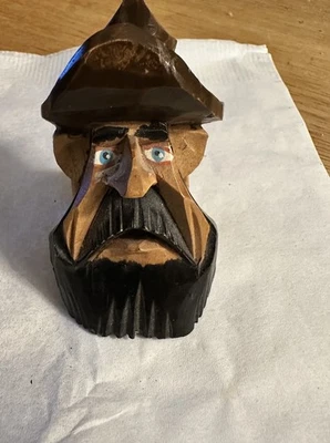 Corbata Bolo de madera tallada a mano Bill Burch rara The Prospector #15275 Foto 1 de 4