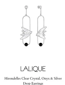 Lalique Hirondelle Earrings - Picture 1 of 1