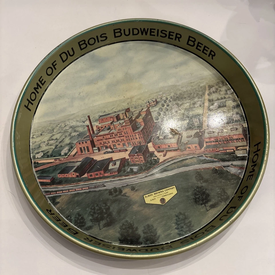 Винтажный пивной поднос Dubois Budweiser растение Dubois, Пенсильвания! - Изображение 1 из 4
