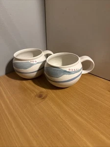 Set Of 2 Hand Crafted Ceramic Mugs/cups  - Picture 1 of 10