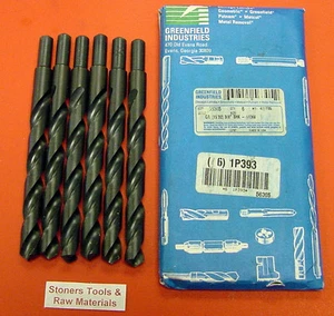 6 NEW 15/32"x 4"x 3/8" REDUCE SHANK JOBBERS DRILL CHICAGO-LATROBE .4688" USA - Picture 1 of 2
