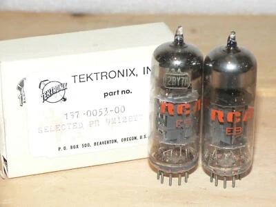 2 tubos RCA 12BY7A NUEVOS EN CAJA (par Tektronix seleccionado en EE. UU.) par #3 Foto 1 de 3