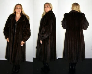 Mahogany Mink Fur Coat Size Large 10 12 L Efurs4less - Picture 1 of 5